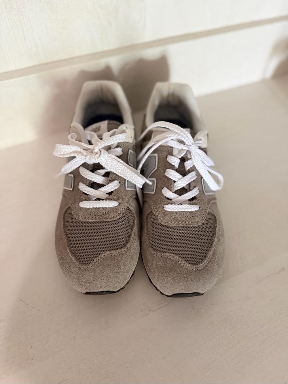 New Balance Kids Sneakers - Gray with White Laces